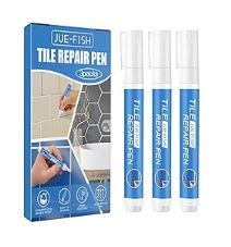 Photo 1 of 2 Pack 6 Pcs Grout Repair Sealer Paint Pen, Waterproof Caulking Grout Paint Pen, White Tile Grout Paint Pens, Narrow 2-5mm, for Floor, Kitchen & Bathroom Shower Tiles