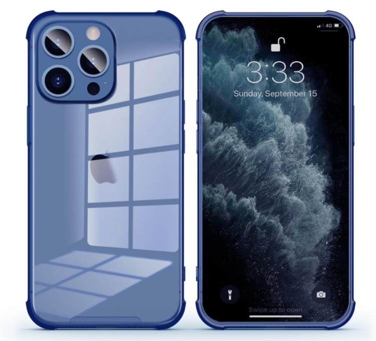 Photo 1 of EEIEER Phone Case Designed for iPhone 13 Pro Max, 6.7'' Soft TPU Shockproof iPhone 13 Pro Max Case, Protective Phone Cover for iPhone 13 Pro Max-Clear Blue