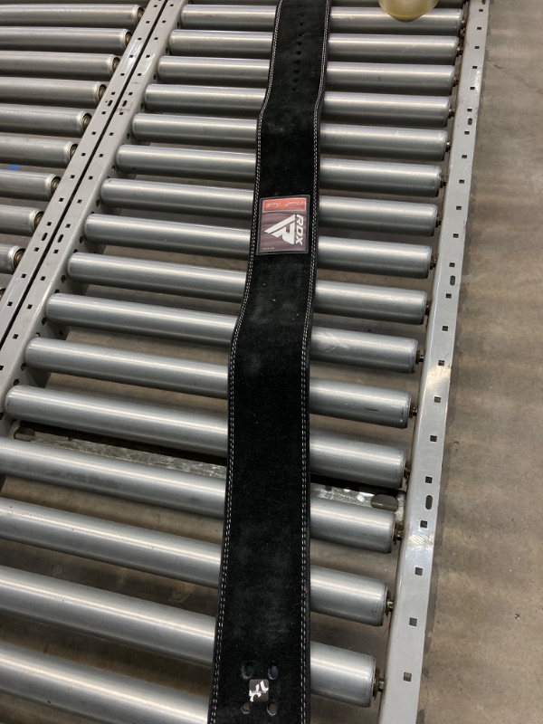 Photo 1 of RDX Powerlifting Belt for Weight Lifting - Approved by IPL and USPA - Lever Buckle Gym Training Leather Belt 10mm Thick 4 inch Lumbar Back Support-Great for Strongman