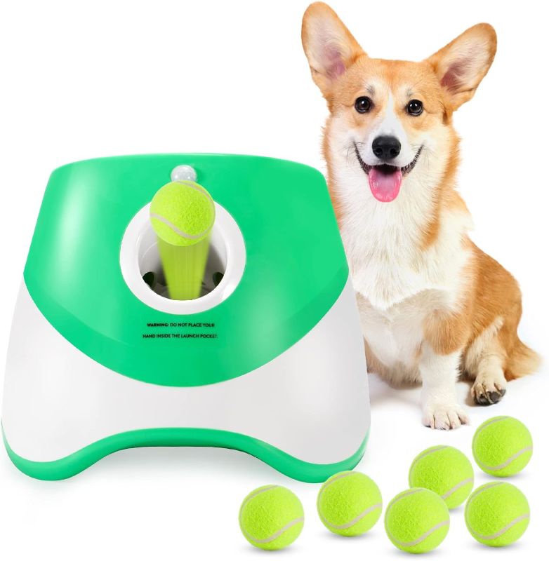 Photo 1 of Automatic Dog Ball Launcher, Dog Ball Thrower Machine with 10-30Ft 3 Launching Distance, Interactive Dog Toys for Small & Medium Dogs Indoor & Outdoor, 6 Mini Tennis Balls (2 inch) Included…
