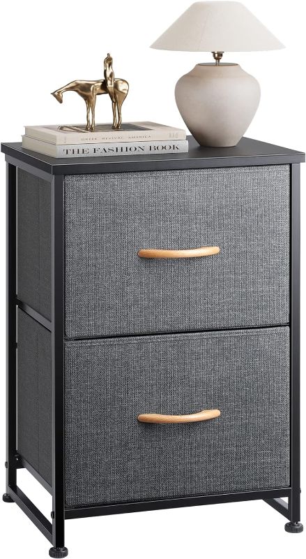 Photo 1 of Nicehill Nightstand for Bedroom with Drawers, Small Dresser, Bedside Furniture, Night Stand End Table with Storage Drawers for Bedroom, Dark Grey