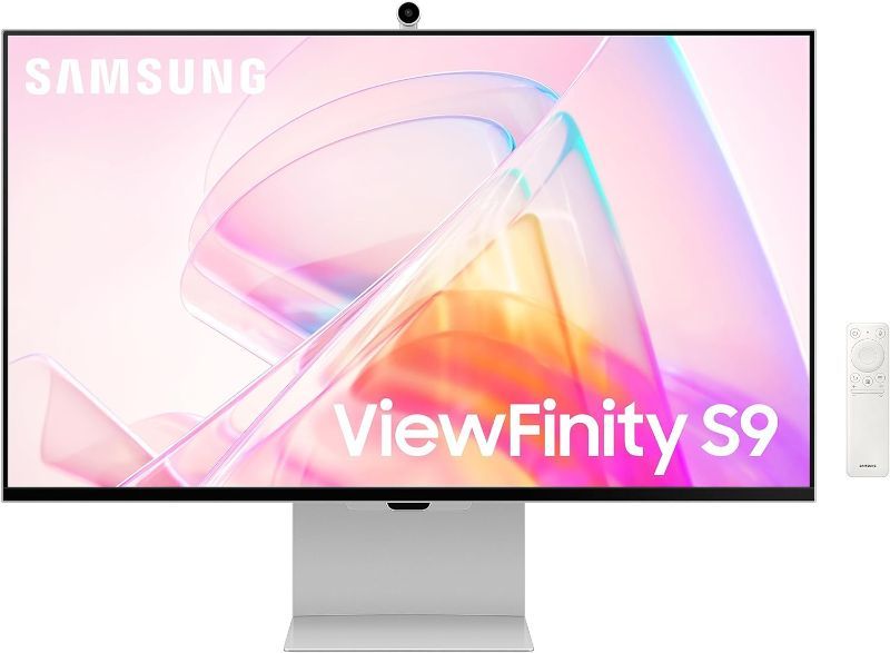 Photo 1 of Samsung - 27" ViewFinity S9 5K IPS Smart Monitor with Matte Display, Thunderbolt 4 and SlimFit Camera. - Silver