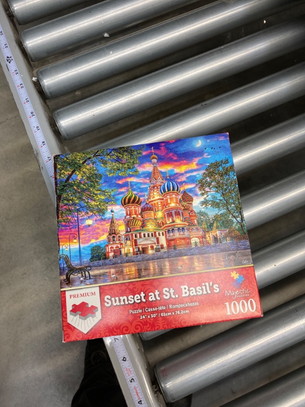 Photo 5 of Majestic by Springbok 1000 Piece Jigsaw Puzzle Sunset at St Basil S - Made in USA - Compact Box