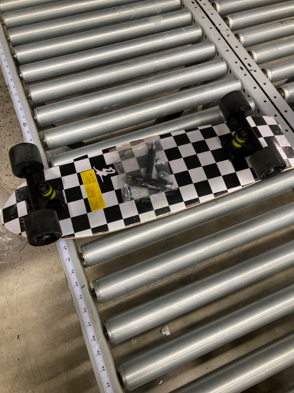 Photo 1 of BELEEV Cruiser Skateboards for Beginners, 27x8 inch Complete Skateboard for Kids Teens Adults, 7 Ply Canadian Maple Double Kick Deck Concave Skateboard.