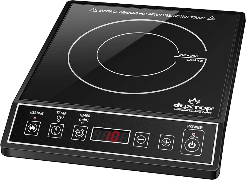 Photo 1 of 
Duxtop 1800W Portable Induction Cooktop Countertop Burner, Black 9100MC/BT-M20B