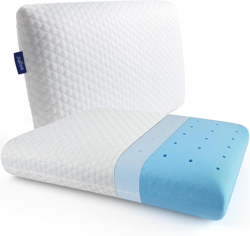 Photo 1 of 
inight Memory Foam Pillow, Standard Pillow, Foam Pillow for Sleeping, Bed Pillows for Back Sleeper & Side Sleeper Pillow, Memory Foam