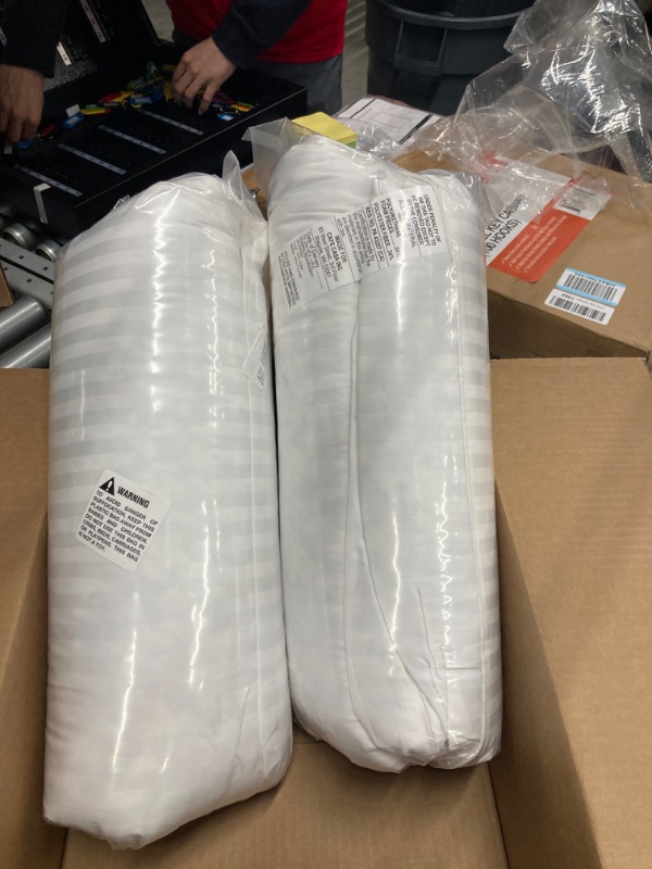 Photo 2 of Beckham Hotel Collection Queen/Standard Size Memory Foam Bed Pillows Set of 2 - Cooling Shredded Foam Pillow for Back, Stomach or Side Sleepers