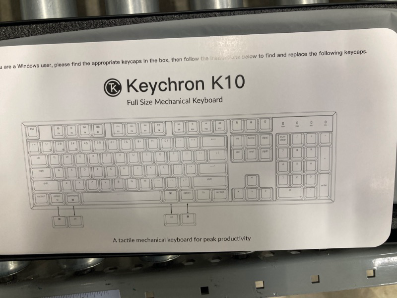 Photo 2 of Keychron K10 Full Size 104 Keys Bluetooth Wireless Mechanical Gaming Keyboard for Mac Windows with Gateron G Pro Brown Switch, Multitasking/White LED Backlight/USB C Wired Computer Keyboard