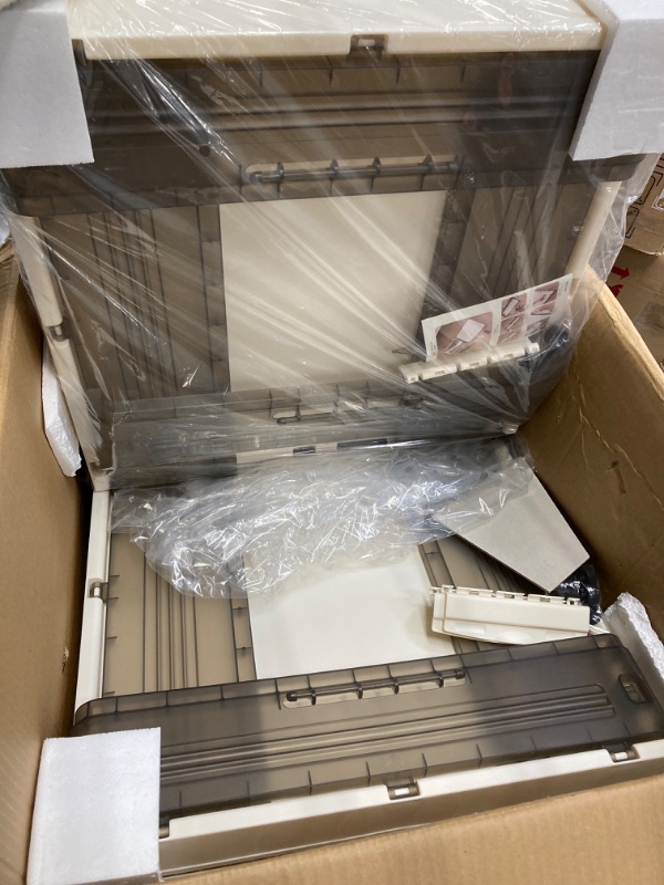 Photo 1 of ***DAMAGED*** Under Bed Storage with Wheels - 3 Pack, Large 20 Gallon Underbed Storage Container, Folding Plastic Storage Box with Lid?Under Bed Storage Bins Drawer for Clothes, Shoes,Blankets 20Gal-3pack Clear + White