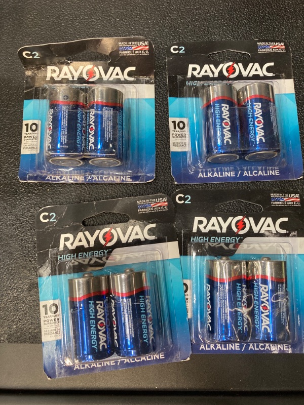 Photo 2 of Rayovac Alkaline C Batteries, 814-2F,4 pack of 2 