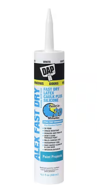 Photo 1 of Alex Fast Dry Acrylic Latex Plus Silicone Caulk, 10.1 Ounce, (12Pack)