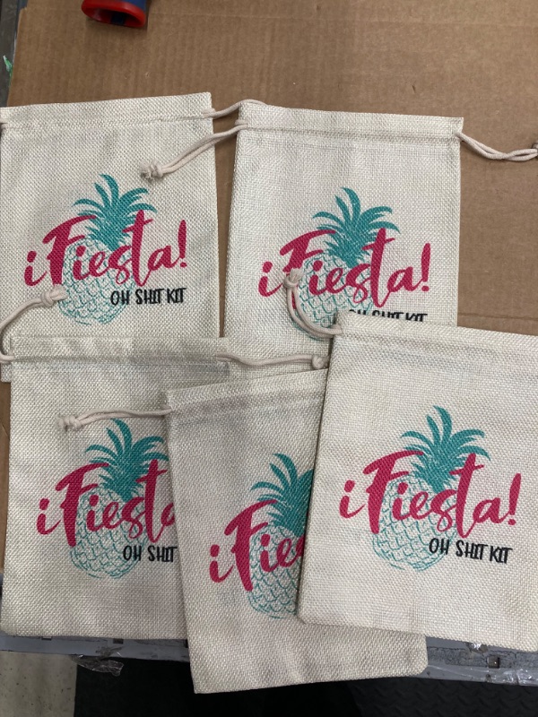 Photo 2 of 5 Hangover Kit Bags, Ifiesta pineapple With Drawstring 