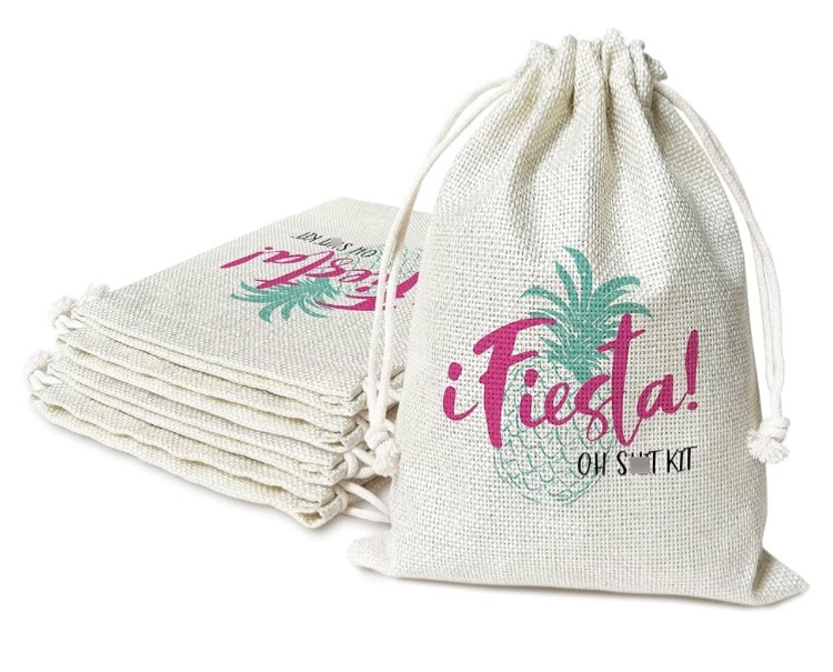 Photo 1 of 5 Hangover Kit Bags, Ifiesta pineapple With Drawstring 