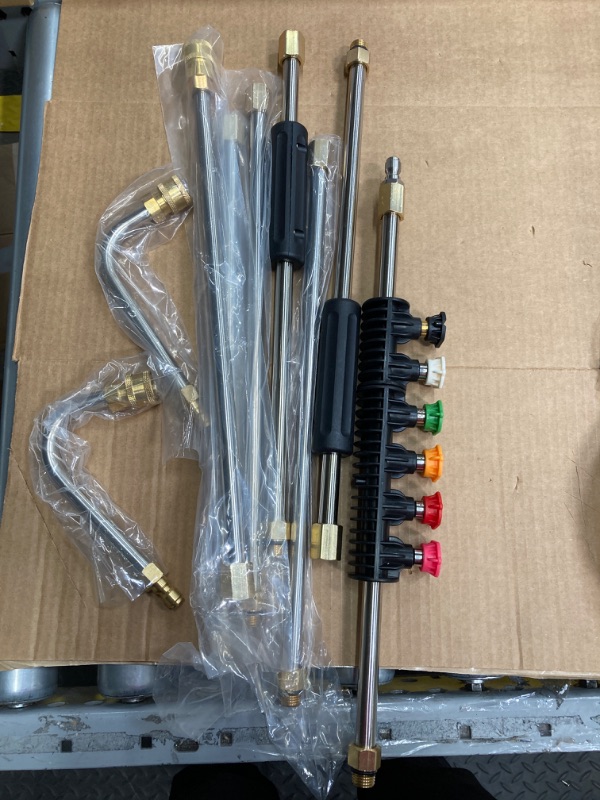 Photo 2 of ***’MISSING PIECES O-RINGS AND INSTRUCTIONS**Brass Pressure Washer Extension Wands - 120 Inch Power Washer Gutter Cleaning Tools, Telescoping Replacement Lance, Window Cleaner Nozzles Tips