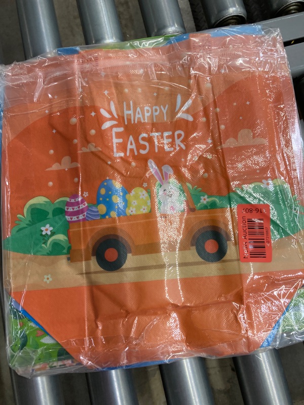 Photo 3 of 12PCS Happy Easter Egg Hunt Bags, Assorted Sizes 