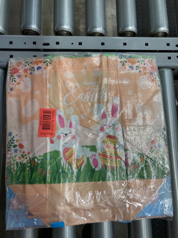 Photo 2 of 12PCS Happy Easter Egg Hunt Bags, Assorted Sizes 