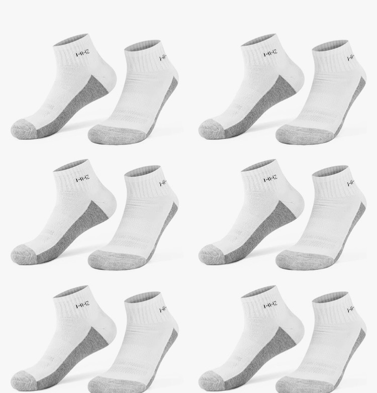 Photo 1 of Mens 6-Pack Running Socks Ankle Socks Quarter 