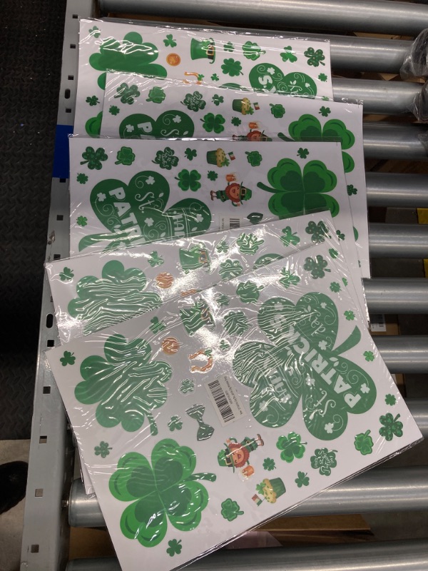 Photo 2 of ***Bundle of 5***St Patricks Day Decorations - 272 PCS St Patricks Day Window Clings - Shamrock Stickers for Glass Reusable Static Spring Shamrock Decorations | St Patricks Day Decor