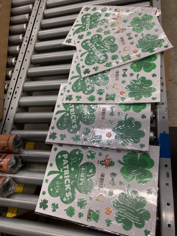 Photo 2 of ***Bundle of 5**St Patricks Day Decorations - 272 PCS St Patricks Day Window Clings - Shamrock Stickers for Glass Reusable Static Spring Shamrock Decorations | St Patricks Day Decor