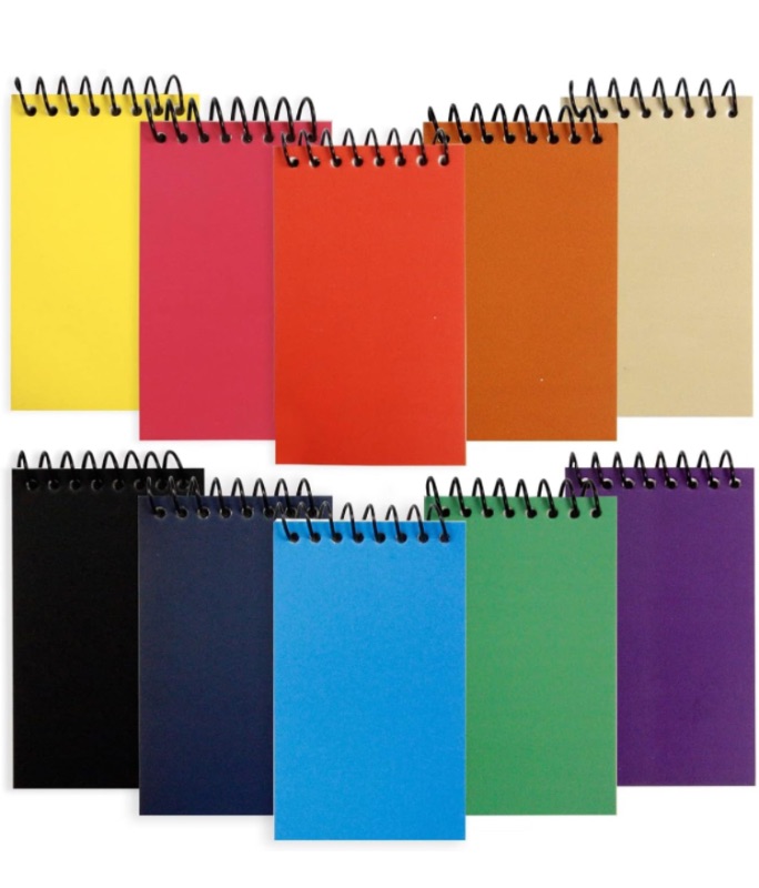 Photo 1 of ***bundle of 2*20 Packs Wirebound Spiral Memo Books, Memo Pads, 3" x 5", College Ruled, Pocket Notepad, Top-Opening, Assorted, 60 Sheets/Pad?Rainbow Colors