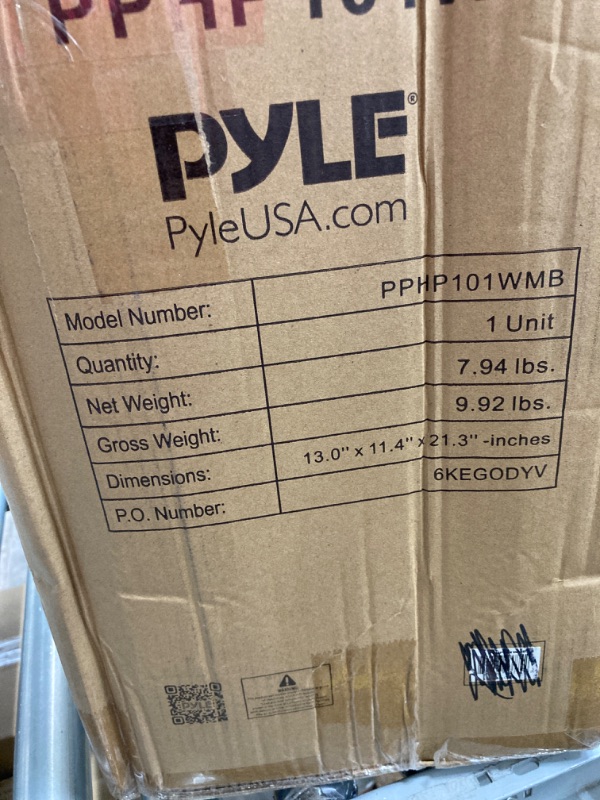 Photo 4 of Pyle Portable Bluetooth PA Speaker System-600W 10” Indoor/Outdoor BT Speaker-Includes 2 Wireless Microphones, Party Lights, USB SD Card Reader, FM Radio, Rolling Wheels-Remote Control PPHP101WMB