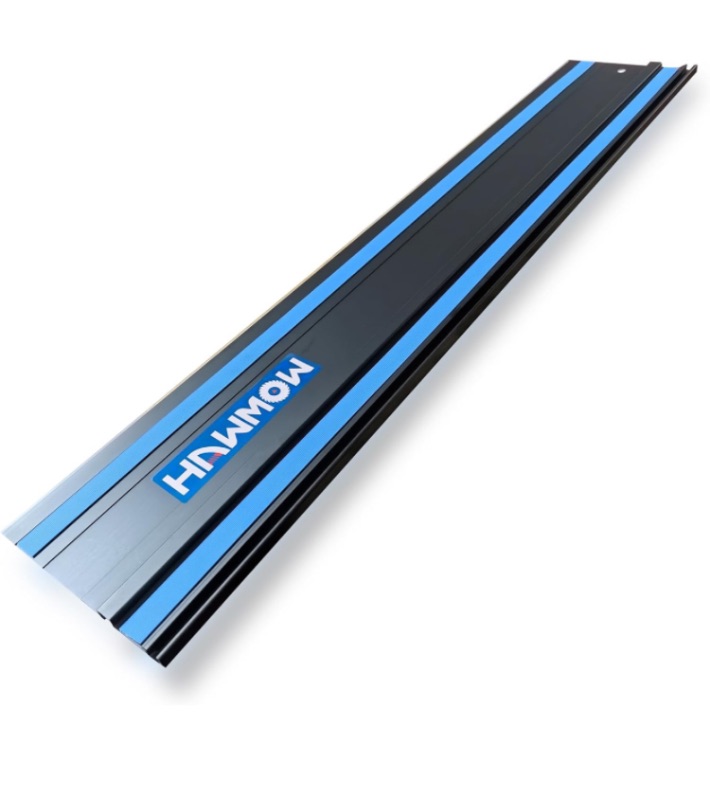 Photo 1 of 110" Track Saws Guide Rail Replacement for Makita Festool, Includes 2 PCS 55" Aluminum Extruded Guided Rails and 2 Guide Rail Connectors for Woodworking Longer Cuts, Black