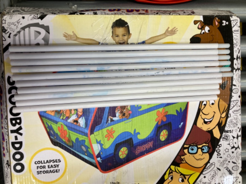 Photo 3 of ***Box is damaged, Blue marks on rods**Sunny Days Entertainment Scooby Doo Mystery Machine Tent – Kids Pop Up Play Tent | Scooby Doo Toy