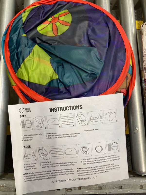 Photo 2 of ***Box is damaged, Blue marks on rods**Sunny Days Entertainment Scooby Doo Mystery Machine Tent – Kids Pop Up Play Tent | Scooby Doo Toy