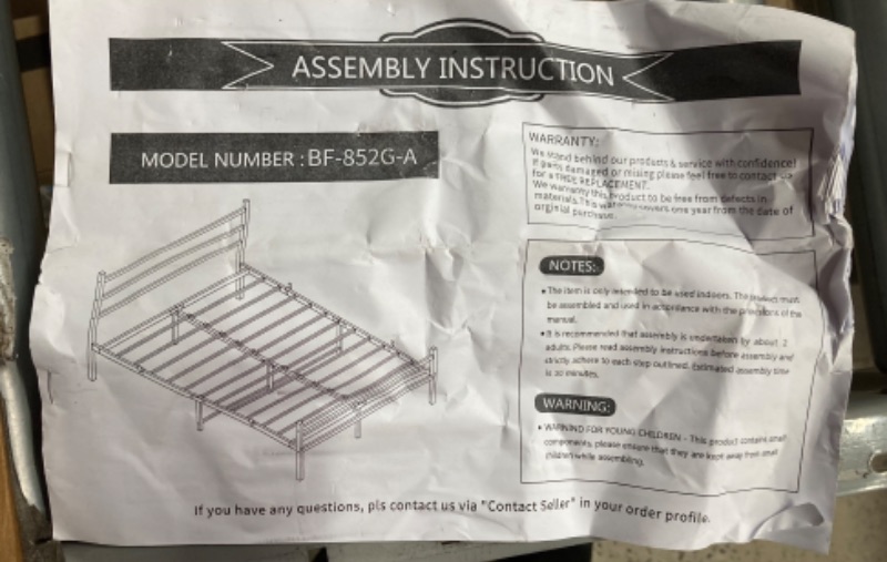 Photo 2 of ***PHOTO REFERENCES **metal queen bed frame