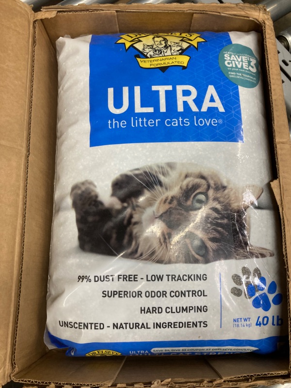 Photo 2 of **small rip**Dr. Elsey’s Premium Clumping Cat Litter - Ultra - 99.9% Dust-Free, Low Tracking, Hard Clumping, Superior Odor Control, Unscented & Natural Ingredients 40 lb