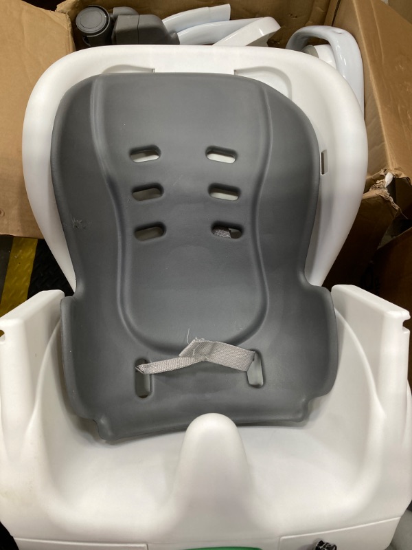 Photo 3 of ***BOX IS DAMAGED,NEEDS TO BE CLEANED ** I’m Ingenuity Full Course SmartClean 6-in-1 High Chair – SmartClean EVA Foam, 5 Point Safety Harness, 2 Dishwasher Safe Trays – Slate