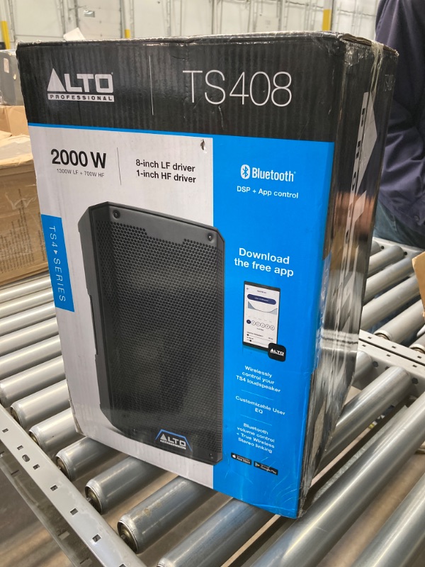 Photo 5 of Alto Professional TS408 - 2000W 8" Powered PA Speaker with 3 Channel Mixer, Bluetooth Streaming, Wireless Loudspeaker linking, DSP and Alto App New Model with Bluetooth 8" woofer
