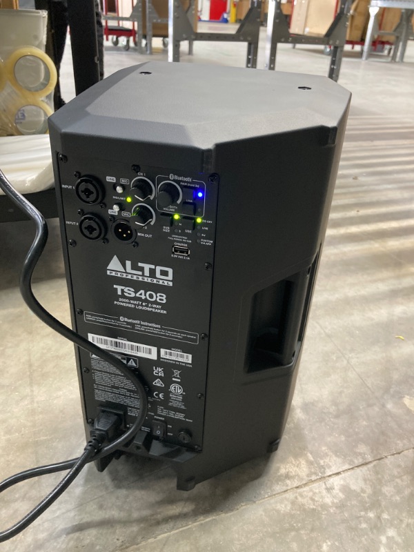 Photo 2 of Alto Professional TS408 - 2000W 8" Powered PA Speaker with 3 Channel Mixer, Bluetooth Streaming, Wireless Loudspeaker linking, DSP and Alto App New Model with Bluetooth 8" woofer