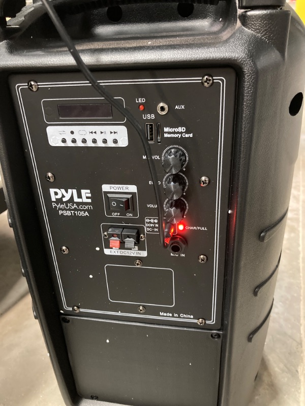 Photo 1 of Pyle 1000W Portable Bluetooth PA Speaker - 10'' Karaoke Speaker System with UHF Wireless Microphone, Remote Control & Built-in Rechargeable Battery, MP3/USB/SD, LED Battery Indicator Lights - PSBT105A