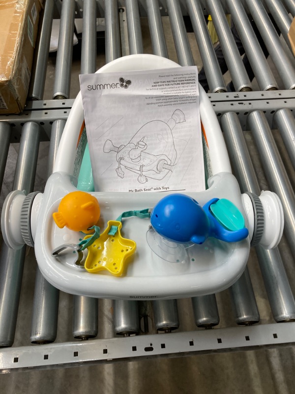 Photo 2 of Summer InfantBaby Bathtub Seat with Toys, Backrest, Suction Cups - My Bath Seat by Summer Infant