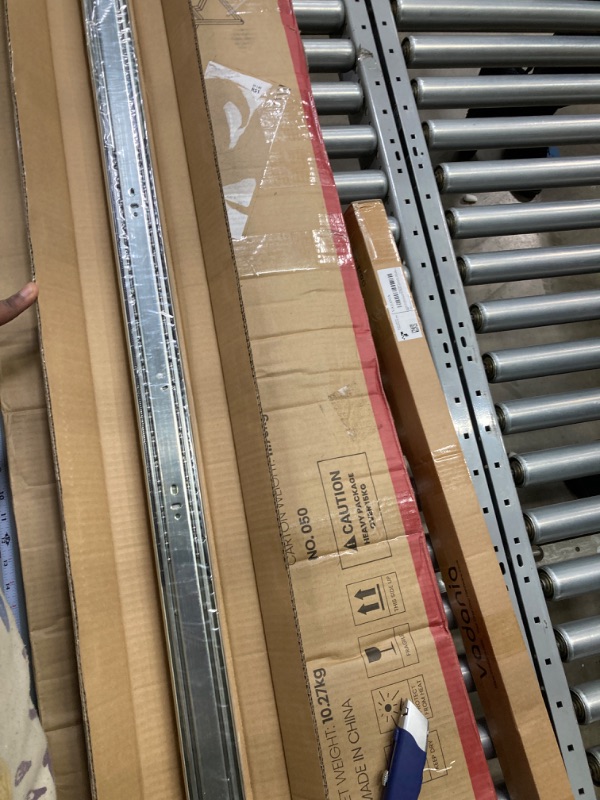 Photo 2 of VADANIA 40" Heavy Duty Drawer Slide with Lock #VD1551, 150lb Load Capacity, 3-Fold Full Extension, Ball Bearing Lock-in & Lock-Out, Side Mount, 1-Pair 40 Inch #VD1551