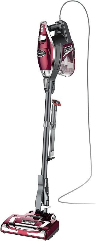 Photo 1 of Shark HV322 Rocket Deluxe Pro Corded Stick Vacuum with LED Headlights, XL Dust Cup, Lightweight, Perfect for Pet Hair Pickup, Converts to a Hand Vacuum, with Pet Attachments, Bordeaux/Silver