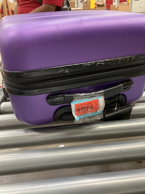 Photo 4 of Merax Luggage Sets of 2 Piece Carry on Suitcase Airline Approved,20/28 IN Hard Case Expandable Spinner Wheels (Purple)