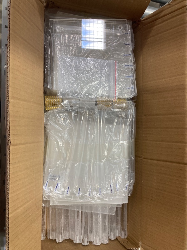 Photo 2 of 10 Pcs Acrylic Clear Vases for Wedding Centerpieces, 23.62in Tall Flower Vases, Engagement Home Party Table Decor Centerpiece Vases, Rectangular Acrylic Flower Stand with 50 Pcs Gold Napkin Rings 10 23.62 Inch Tall