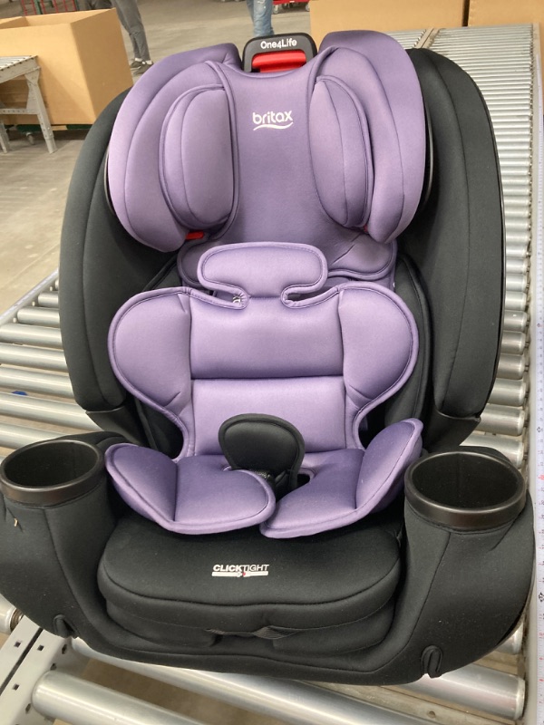 Photo 2 of Britax One4Life Convertible Car Seat, 10 Years of Use from 5 to 120 Pounds, Converts from Rear-Facing Infant Car Seat to Forward-Facing Booster Seat, Machine-Washable Fabric, Iris Onyx