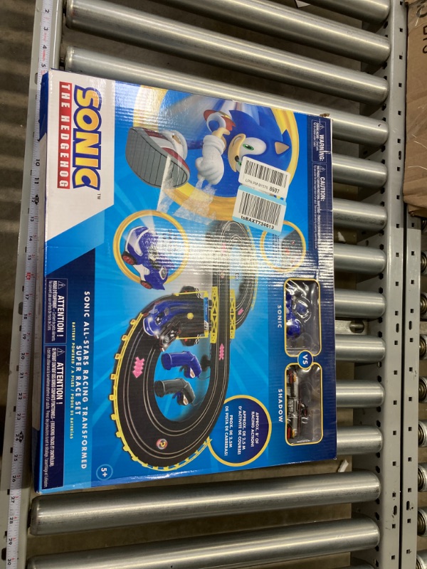 Photo 2 of NKOK Sonic & Tails RC Slot Car Set Race Set Vehicle, Black, Cars Rase on Figure-8 Track, Features a Lap Counter, Perfect Item for Kids, Ages 5 and up