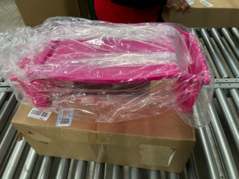 Photo 1 of QI003253P Kids Lap Desk Tray, Portable Activity Table, Pink
