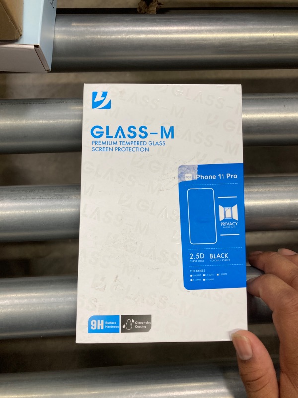 Photo 1 of GLASS-M Privacy Screen Protector for iPhone 11 Pro iPhone Xs iPhone X, 180 Degree Anti-Spy, Full Coverage Tempered Glass Screen Protector with Easy Installation Frame