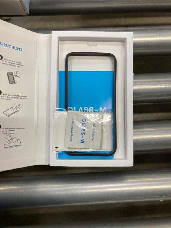Photo 1 of GLASS-M Privacy Screen Protector for iPhone 11 Pro iPhone Xs iPhone X, 180 Degree Anti-Spy, Full Coverage Tempered Glass Screen Protector with Easy Installation Frame