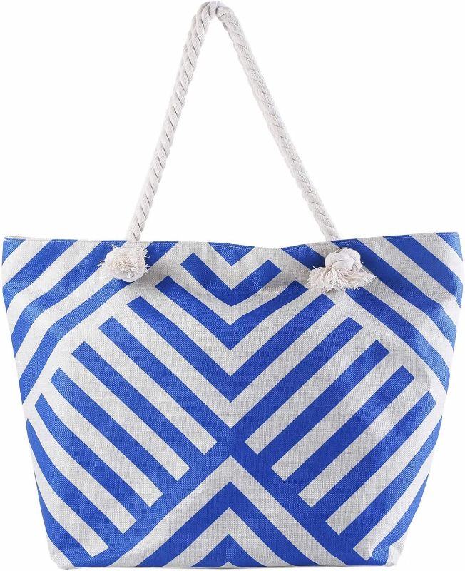 Photo 1 of Beach Bag for Women Large Capacity Sports Fitness Storage Bags Summer Portable Shoulder Handbag Printing Travel Beach Bag
