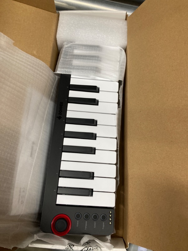 Photo 2 of Donner Mini MIDI Keyboard, N-25 25 Key MIDI Controlle with Velocity-Sensitive Mini Keys&Light-up Rocker and Music Production Software Included, Small MIDI Keyboard with 40 Free Courses
