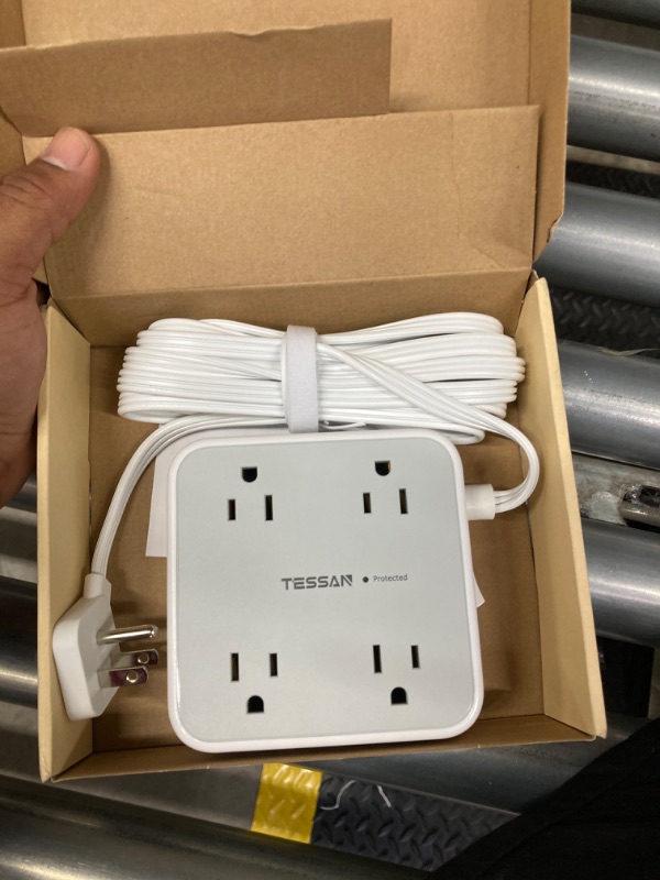 Photo 2 of Multi Plug Outlet Splitter, TESSAN Widely Spaced Outlet Extender with 4 Electrical Outlets, Multiple Outlet Wall Plug Expander Surge Protector for Home, Office, Dorm Essentials