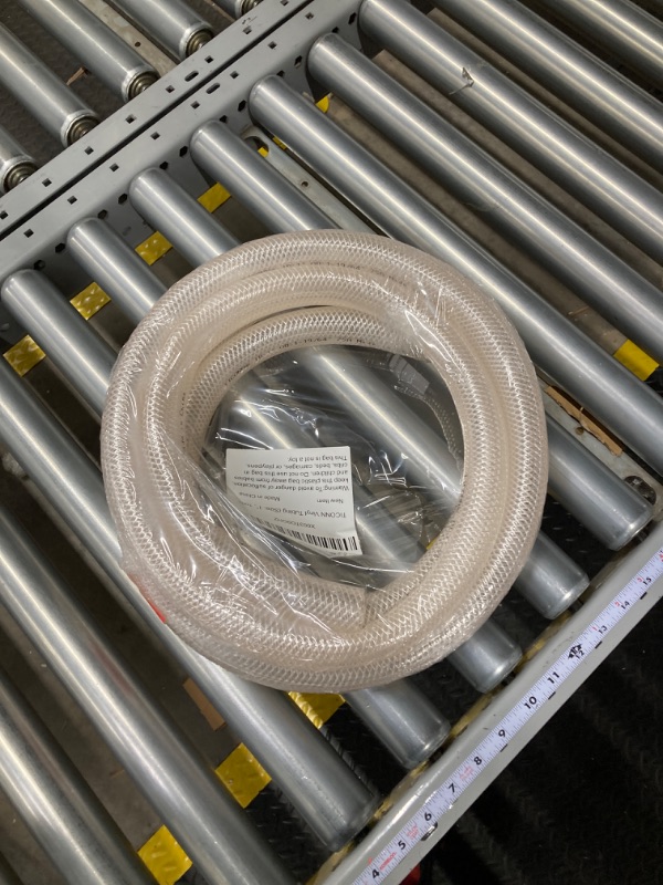 Photo 2 of TICONN Clear PVC Tubing, High Pressure Tubing Heavy Duty Braided Reinforced Flexible Vinyl Hose Tube Durometer 75A Plastic Tube BPA Free, Non Toxic, RoHS (1/2'', 25ft) 1/2'' 25ft