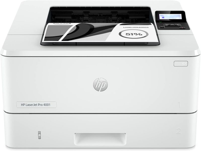 Photo 1 of HP LaserJet Pro 4001dn Printer, Print, Fast speeds, Easy setup, Mobile printing, Advanced security, Best for small teams, Ethernet/USB only