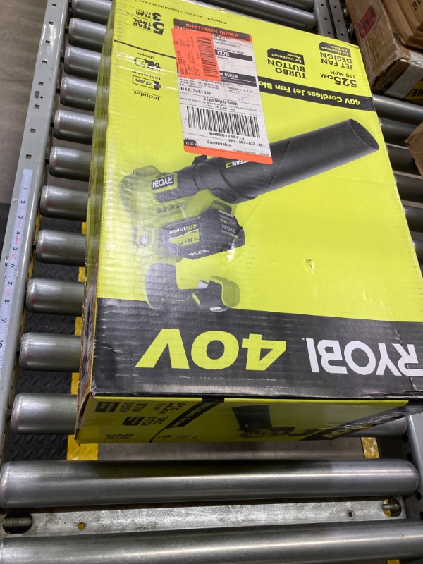 Photo 4 of 
RYOBI 40V 110 MPH 525 CFM Cordless Battery Variable-Speed Jet Fan Leaf Blower with 4.0 Ah Battery and Charger